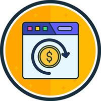 Return of investment filled verse Icon vector