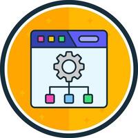 Setting filled verse Icon vector