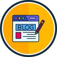 Blog lleno verso icono vector