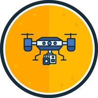 Camera drone filled verse Icon vector