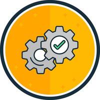 Setting filled verse Icon vector