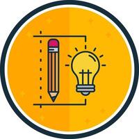 Design process filled verse Icon vector