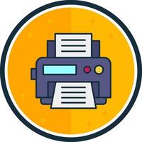 Printer filled verse Icon vector