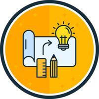 Design process filled verse Icon vector