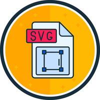 Svg file format filled verse Icon vector