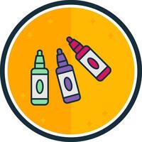 Crayons filled verse Icon vector