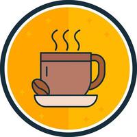 café lleno verso icono vector