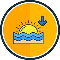 Sunset filled verse Icon vector