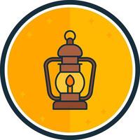 Oil lamp filled verse Icon vector