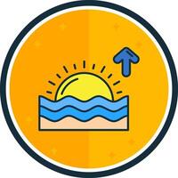 Sunrise filled verse Icon vector