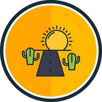 Road filled verse Icon vector