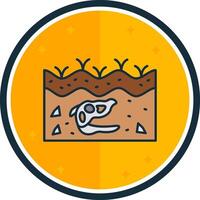 Fossil filled verse Icon vector