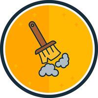 Broom filled verse Icon vector