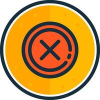 Delete 1 filled verse Icon vector