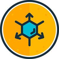 3d coordinate axis filled verse Icon vector