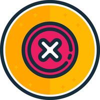 Delete2 filled verse Icon vector