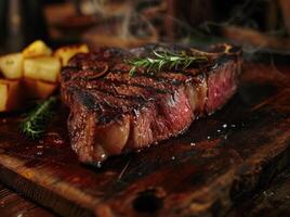 AI generated big game steak is not for lunch photo