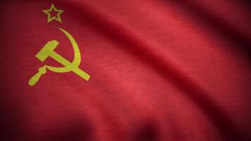 Soviet Union flag waving. USSR flag waving animation video