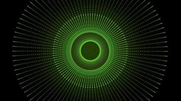 Energy color ring. Style of cycle with rotation of sphere animation cycle. Glowing abstract curved lines video