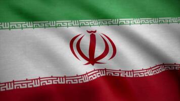 Iran flag waving animation. Flag of Iran waving on the wind video