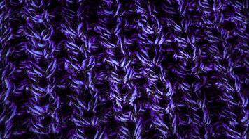 lana textura, cubierto textil modelo de cerca. de lana textura tela antecedentes. visible detalles en delicado hilos, ese hacer arriba el tejido tela video