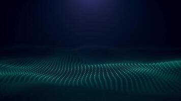 onda particelle sfondo illuminato digitale onda di raggiante particelle. digitale onda particelle modulo per digitale sfondo video