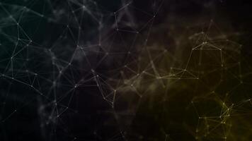 Abstract beautiful geometric background. Abstract futuristic, polygonal space with a dark background. Plexus fantasy abstract technology video