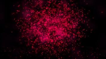 Animation of plexus network from heart symbol on colorful background with flowing of plexus particles. Seamless loop video