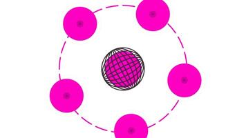 astratto arancia agitando griglia o maglia di pulsante geometrico oggetti, fiori. astratto rosa agitando griglia o maglia di pulsante geometrico oggetti. uso come astratto futuristico ambiente video