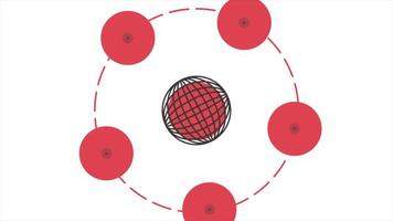 resumen naranja ondulación cuadrícula o malla de pulsante geométrico objetos, flores resumen rojo ondulación cuadrícula o malla de pulsante geométrico objetos utilizar como resumen futurista ambiente video