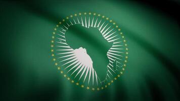vlag van de Afrikaanse unie golvend in wind video