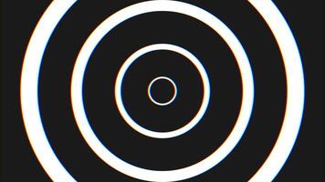 zwart en wit naadloos looping hypnose spiraal achtergrond. cirkels hypnotiserend animatie. hypnotiserend grafisch effect video