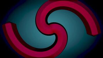 Abstract soft color spiral shape dotted animation background. Color abstract spiral video