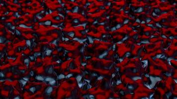 Dark red mysterious changing surface. Loop ready animation. Animation of the red matter in motion video