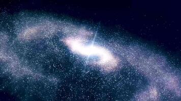 espace animation Contexte avec nébuleuse, étoiles. le laiteux chemin, le galaxie et le nébuleuse. animation galaxie bleu dans espace video