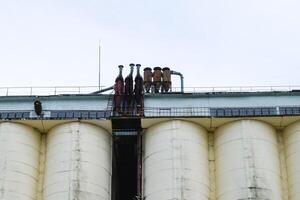 Building for storing and drying grain photo