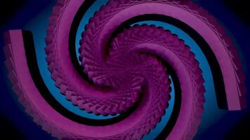 Abstract soft color spiral shape dotted animation background. Color abstract spiral video