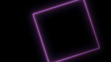 Abstract background with neon squares. Seamless loop. Neon square shape laser video