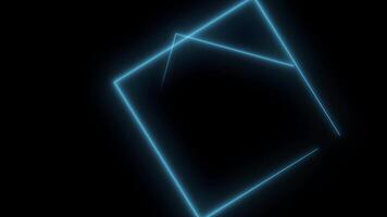 Abstract background with neon squares. Seamless loop. Neon square shape laser video