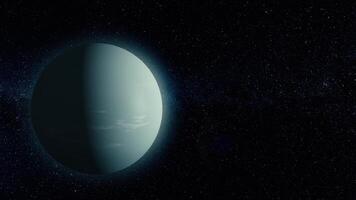 Uranus - planètes de le solaire système dans haute qualité. science fond d'écran. Uranus est le planète video