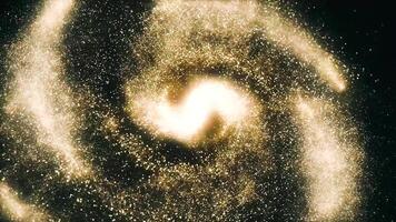 rotante spirale galassia - in profondità spazio esplorazione. animazione di un' galassia nel spazio con stelle e nebulosa video