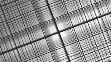 3D texture. Black and white background in a cage for banners and layouts. Volumetric background with bokeh effect. Background of intersecting gray lines. White background with perspective. Abstract video