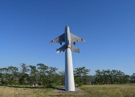 Monument to the fighter aircraft. photo