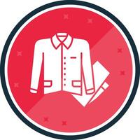 ropa de dormir glifo verso icono vector