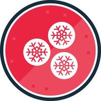 bola de nieve glifo verso icono vector