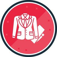 negocio traje glifo verso icono vector