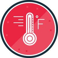 Fahrenheit glifo verso icono vector