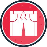 pantalones cortos glifo verso icono vector