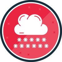 Snowy Glyph verse Icon vector