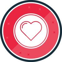 Heart Glyph verse Icon vector